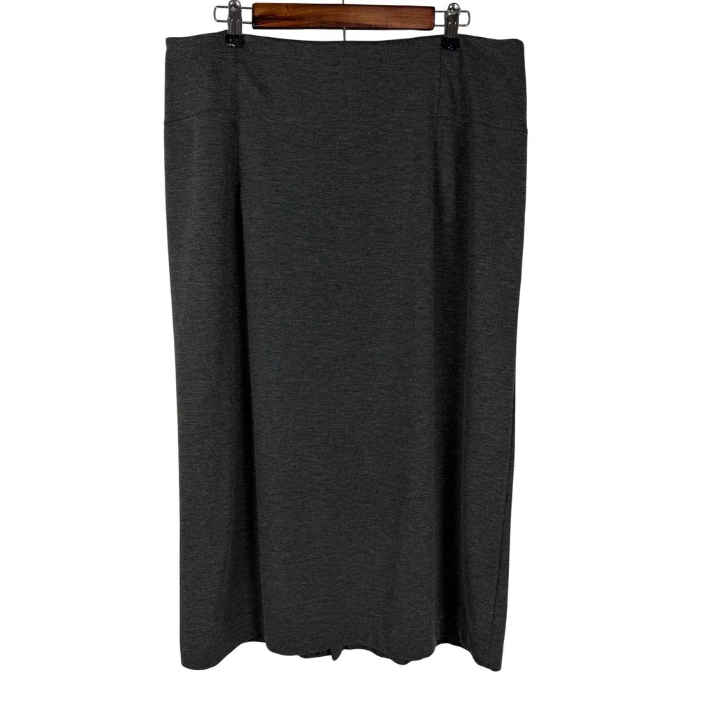 Maxim Liberty Gray Pencil Skirt Women's 18/20W‎ Pull-On Midi Office Career